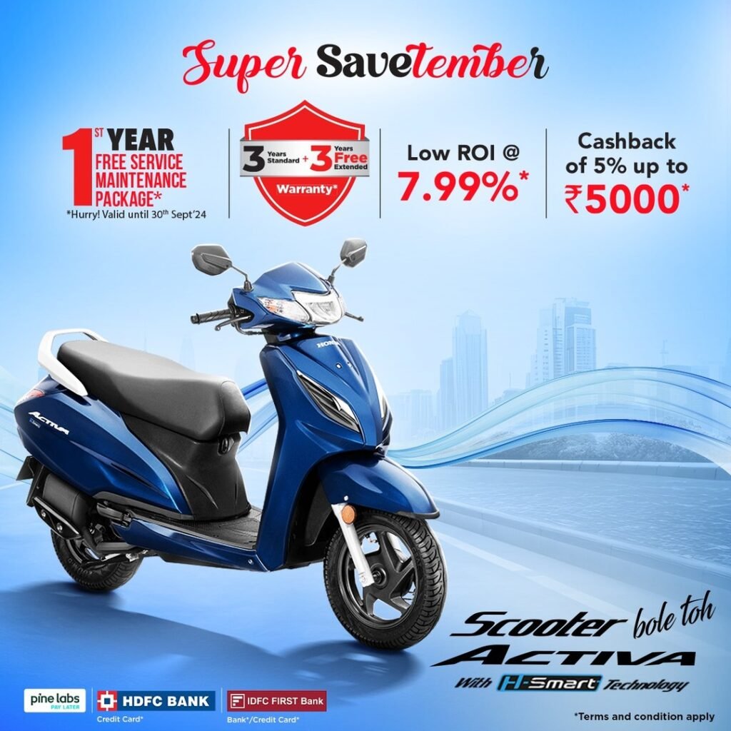 Honda Activa Diwali Offer 2024 – Time to Buy The 125cc Scooter