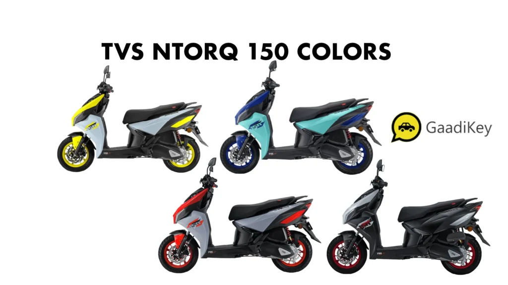 TVS NTORQ 150 Colors: Nitro Green, Turbo Blue, Red, Black