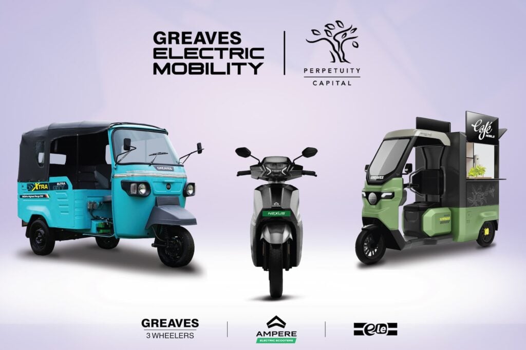 Greaves Electric partner with Perpetuity Capital for EV Financing | E2W & E3W