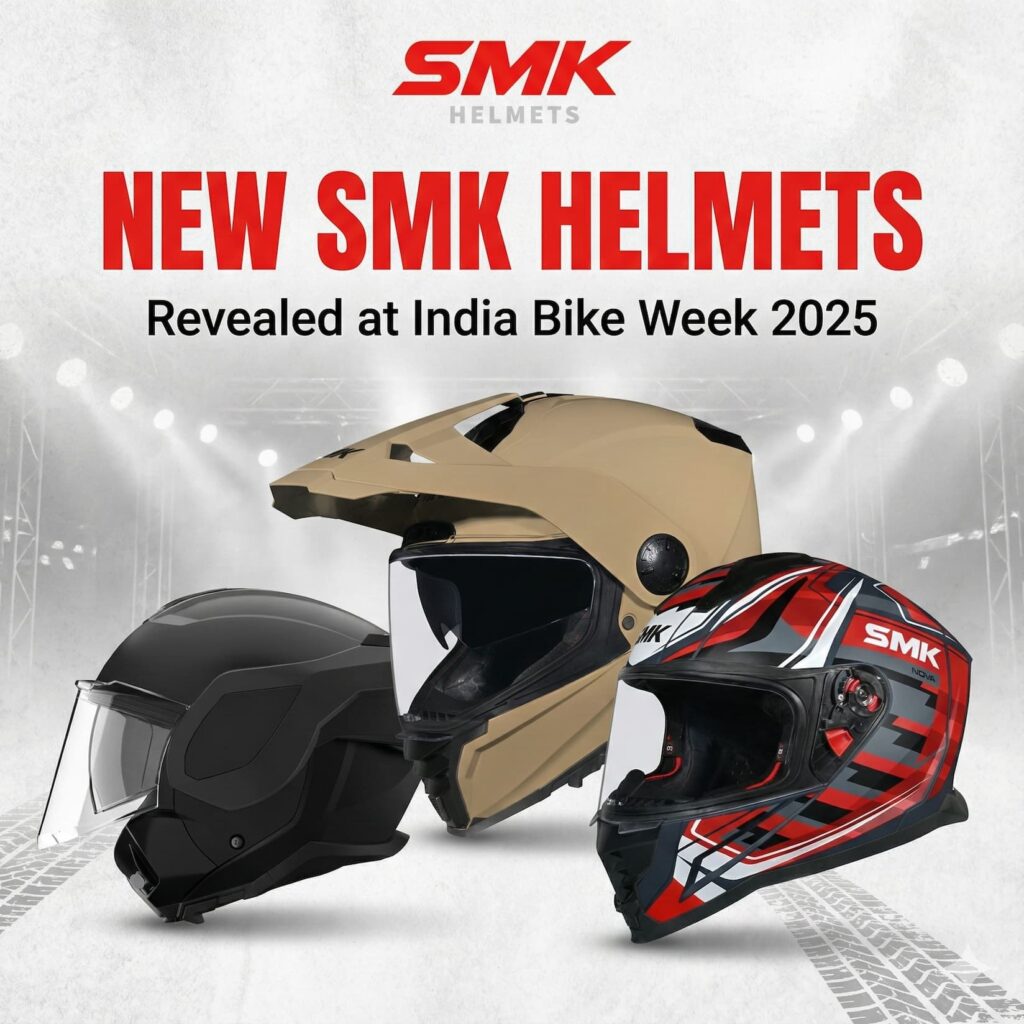 SMK Helmets at India Bike Week 2025: Cygnus, Ares, and Nova Revealed