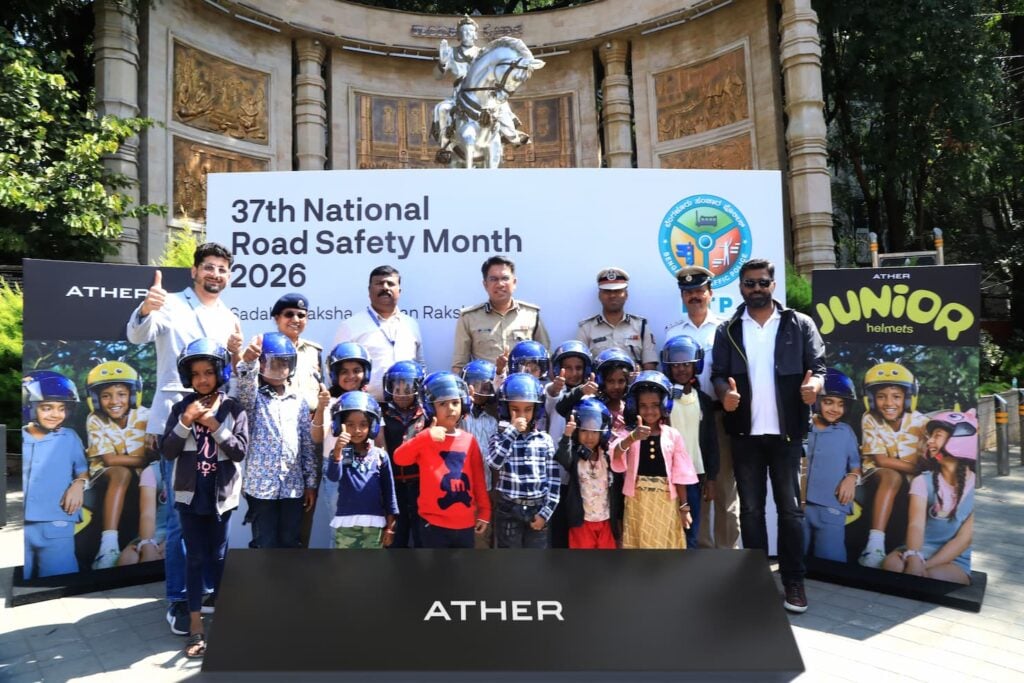 Ather Energy Donates 100 Junior Helmets to Bengaluru Traffic Police