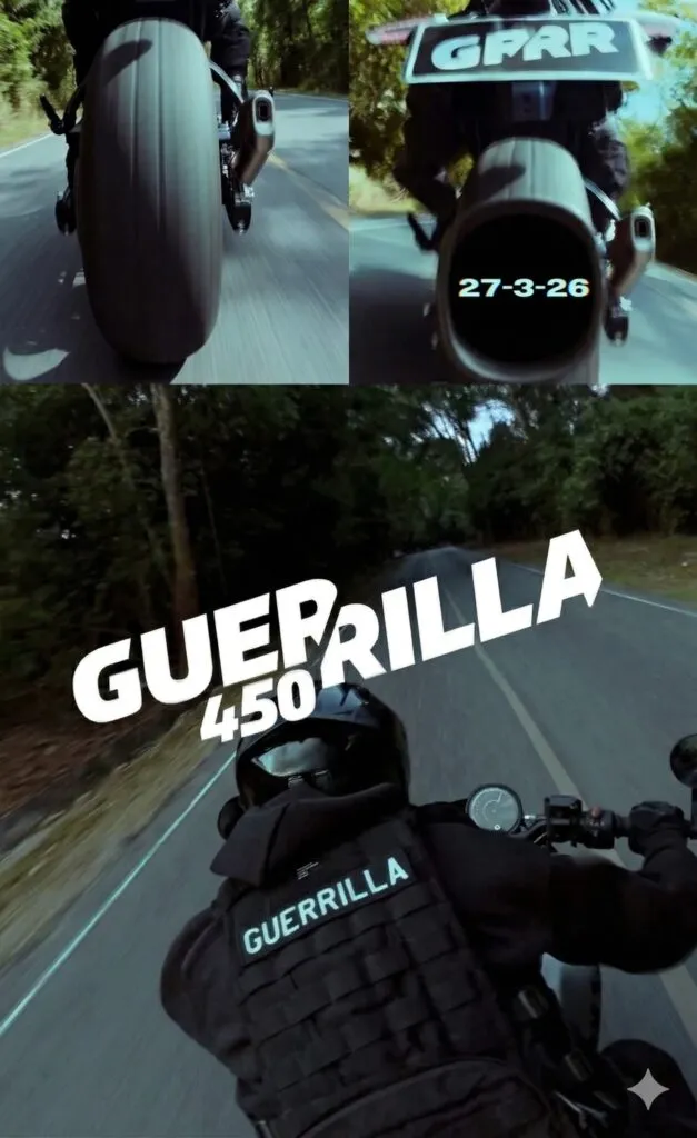 2026 Royal Enfield Guerrilla 450 Teased: Launch Date: 27.3.26 | What to Expect?