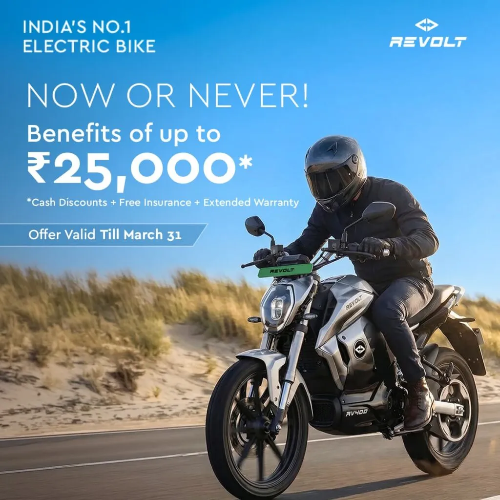 Revolt Motors March 2026 Offers: Get Up to Rs 25,000 Off on Electric Bikes