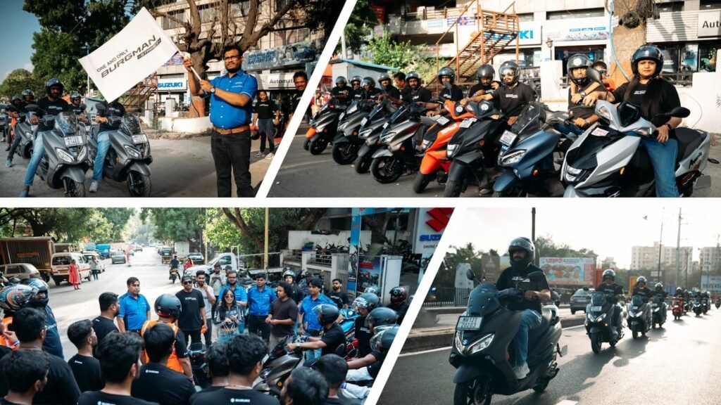 Suzuki Hosts Burgman Hangout Parade in Pune for Scooter Enthusiasts