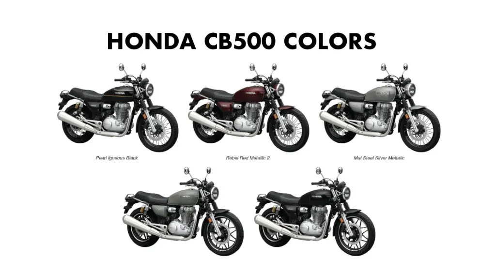 Honda CB500 Colors: Black, Red, Silver, Grey [ Photos ]